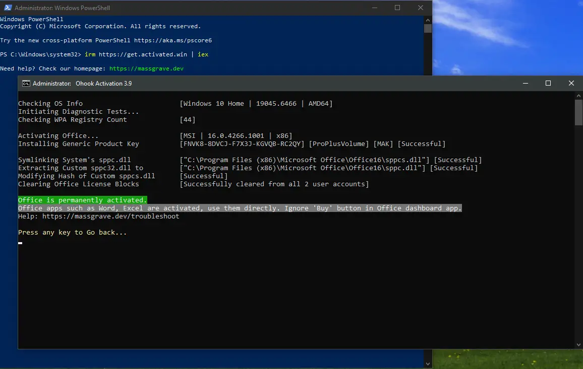 Kích hoạt Office bằng cmd